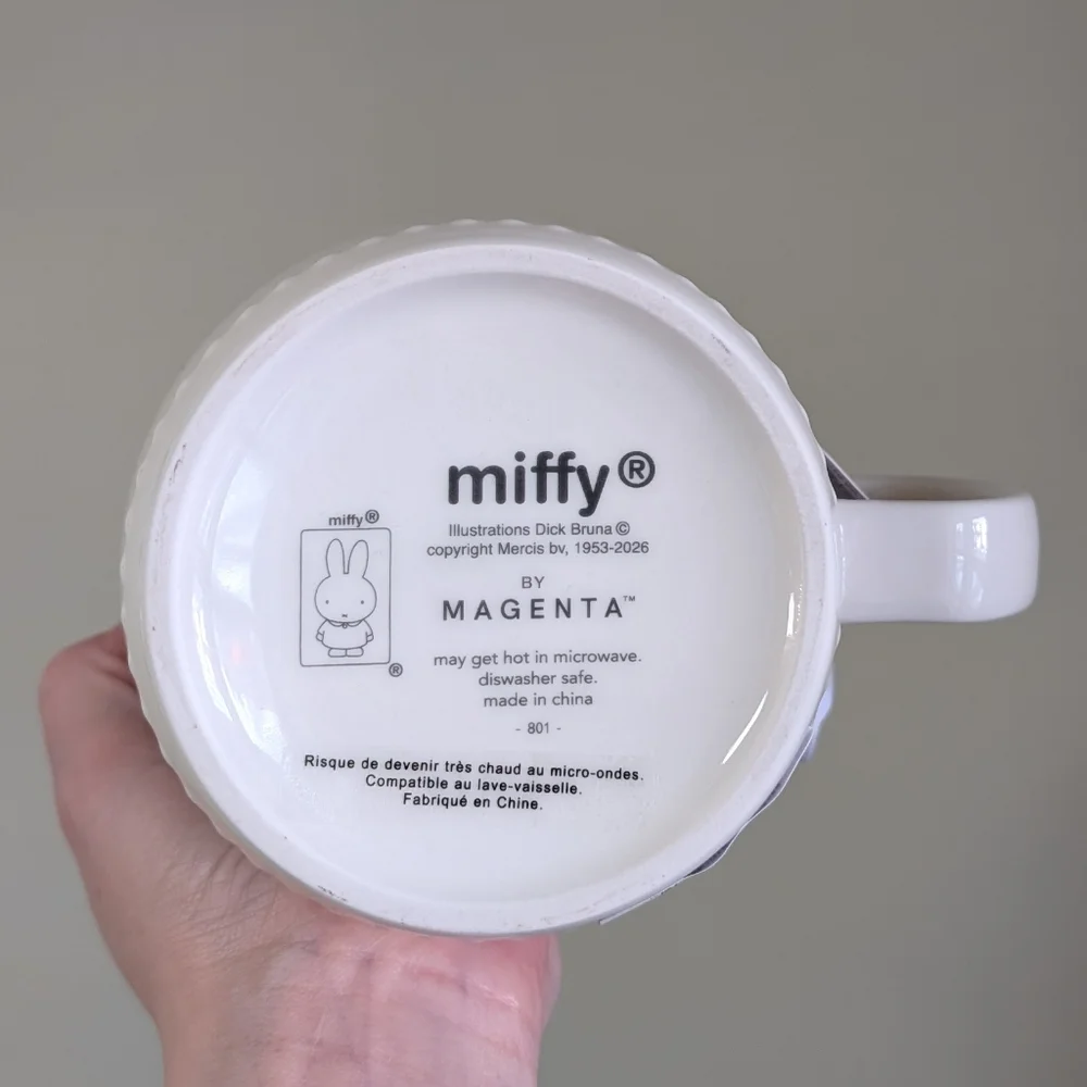 Miffy x Magenta Spring Miffy Mug with Wraparound Design, Sunny Yellow Interior💛 - Picture 5 of 6
